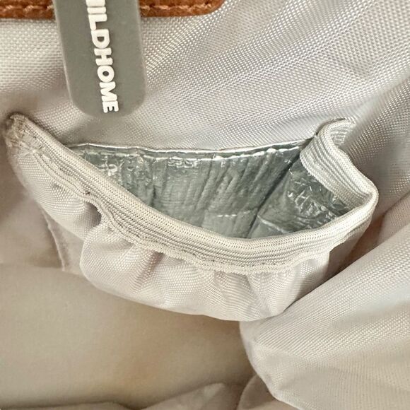 Childhome Extra Large Canvas Mommy Bag Tote Red Green Stripes - Picture 9 of 11